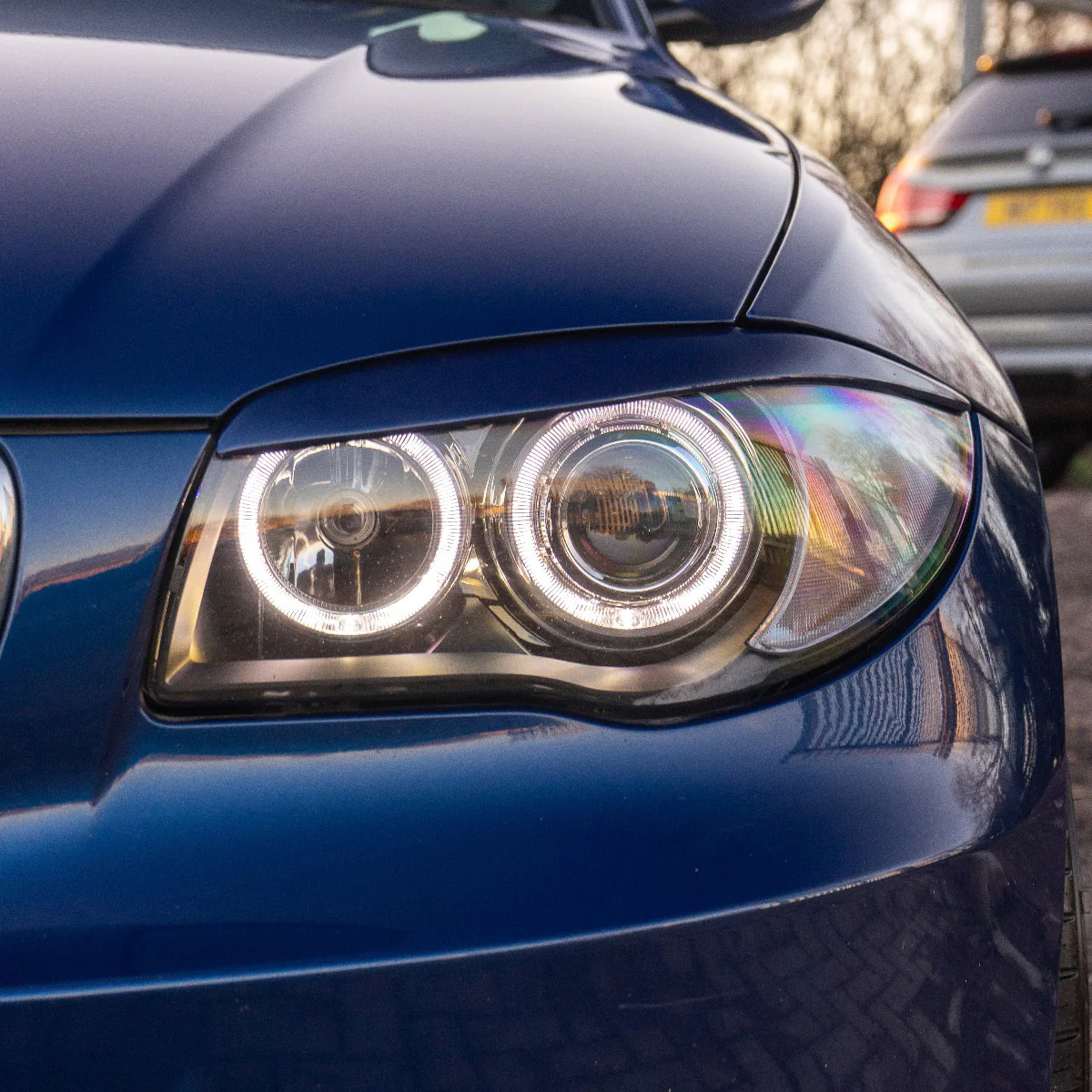 1 Series Depo V2 Headlamps with White Angel Eyes - Image 3