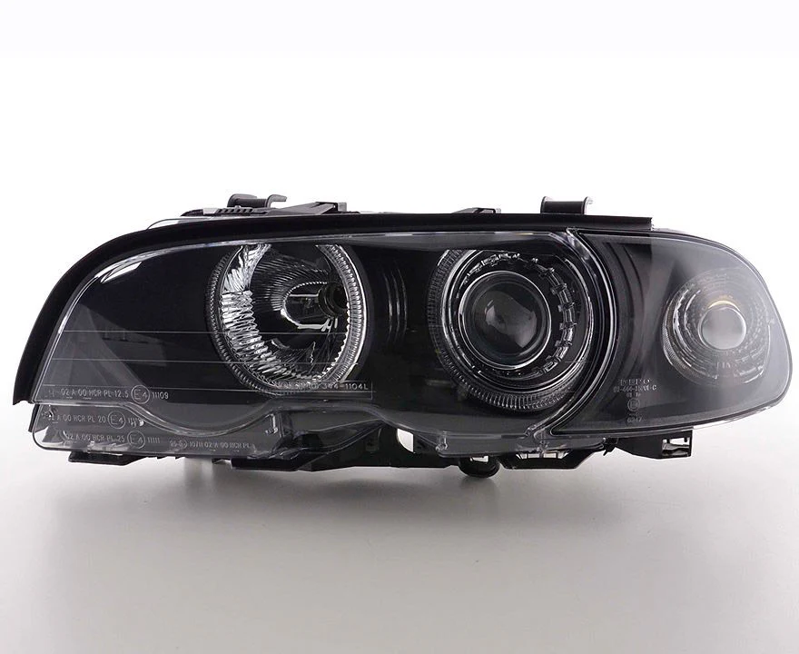 Black or Chrome Angel eye headlamps, E46 2dr upto 2003 - Image 3