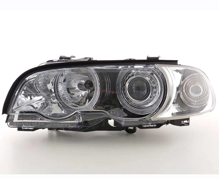 Black or Chrome Angel eye headlamps, E46 2dr upto 2003 - Image 4