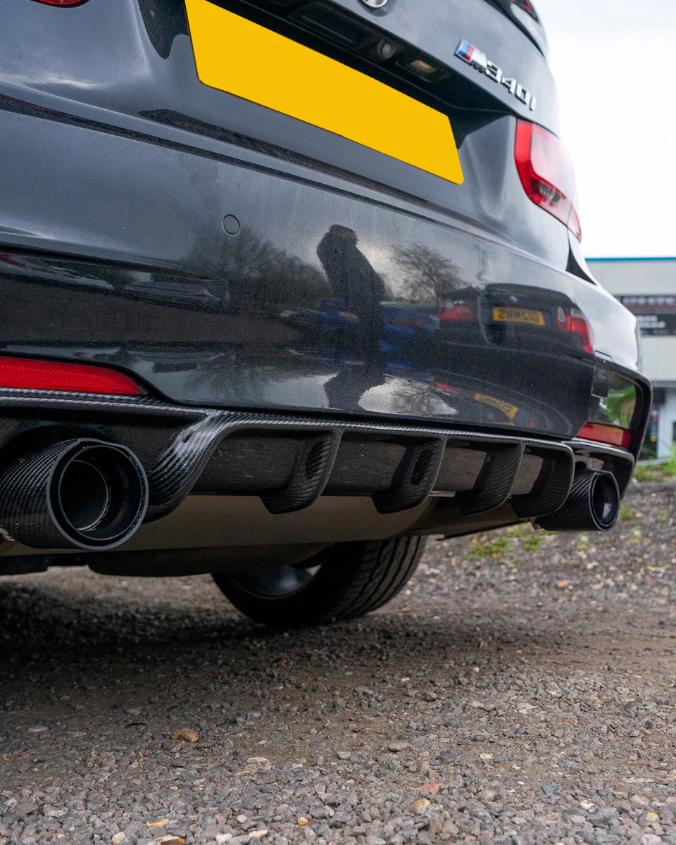 BMW F30 3 SERIES CARBON FIBRE DIFFUSER - MP STYLE - DUAL EXHAUST - Image 2