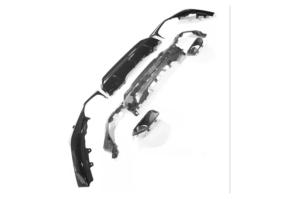 BMW G42 2 SERIES GLOSS BLACK DIFFUSER WITH TIPS - 240I STYLE - Image 2