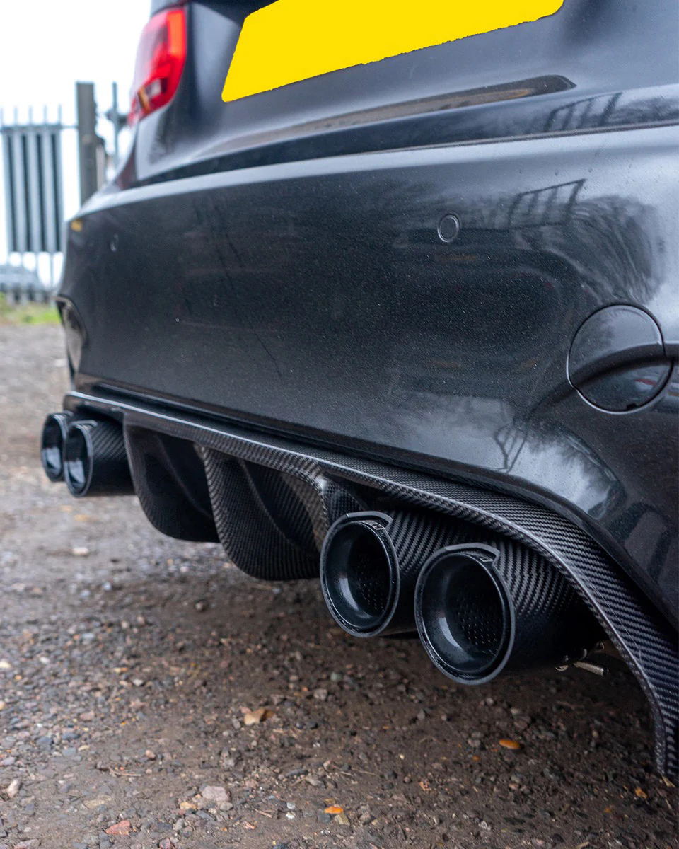 BMW M2/M3/M4/M5 F10/F80/F82/F83/F87 CARBON FIBRE EXHAUST TIPS - BLACK x4 - Image 2