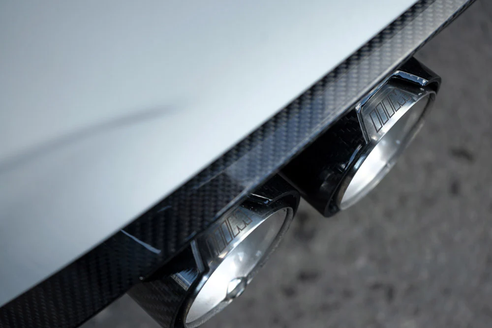 BMW M2/M3/M4/M5 F10/F80/F82/F83/F87 CARBON FIBRE EXHAUST TIPS - CHROME x4 - Image 3