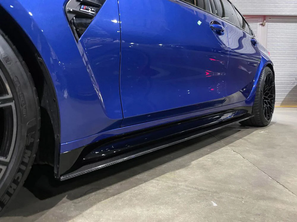 BMW M3 G80/G81 CARBON FIBRE SIDE SKIRT EXTENSIONS - CT DESIGN - Image 3