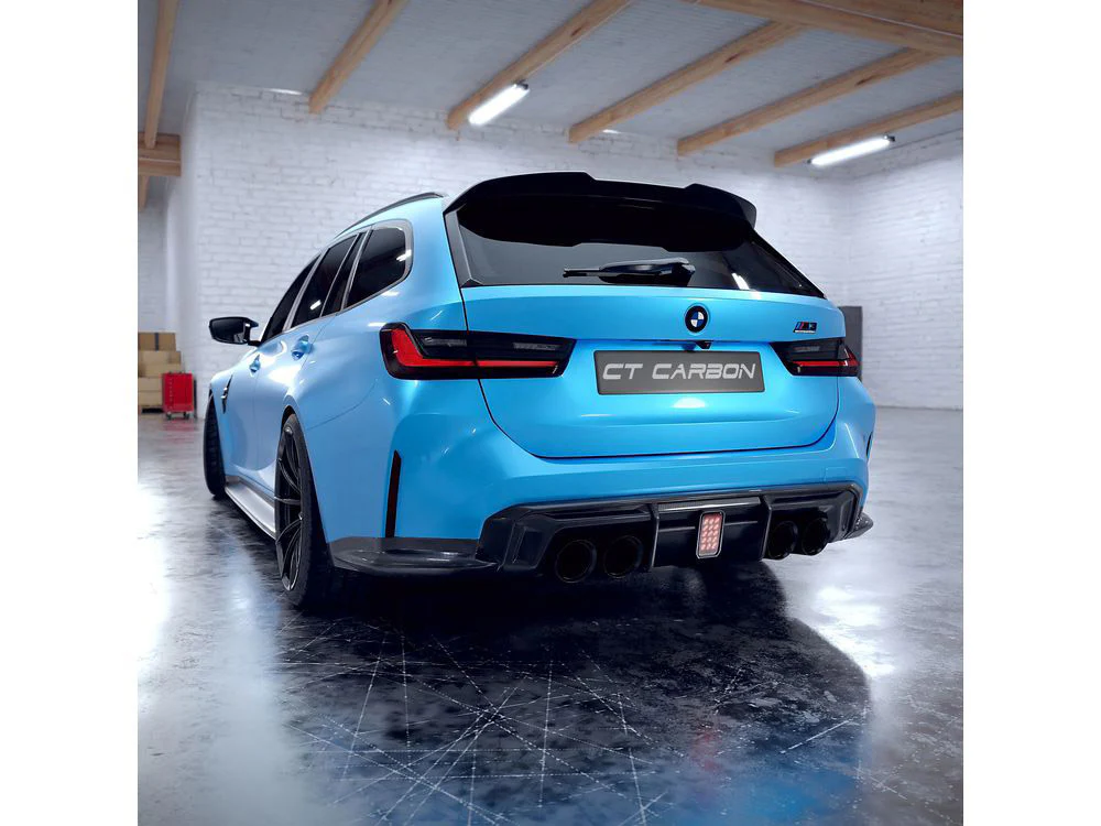 BMW M3/M4 G80/G81/G82/G83 CARBON FIBRE DIFFUSER WITH LED - CT DESIGN - Image 3