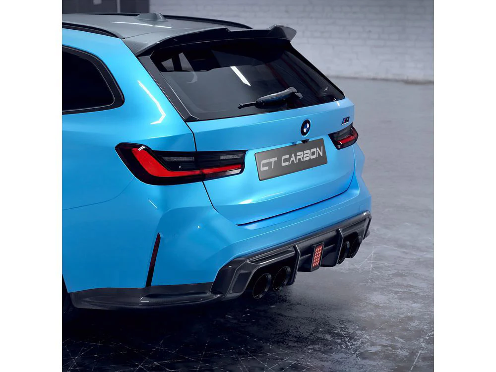 BMW M3/M4 G80/G81/G82/G83 CARBON FIBRE DIFFUSER WITH LED - CT DESIGN - Image 4