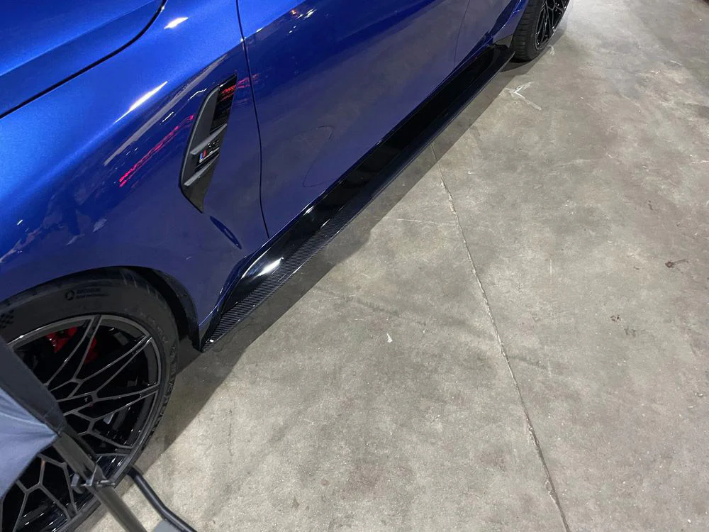 BMW M4 G82/G83 CARBON FIBRE SIDE SKIRT EXTENSTIONS - CT DESIGN - Image 3