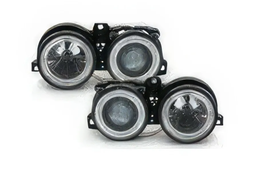 E30 Black Angel Eye Headlights - Image 3