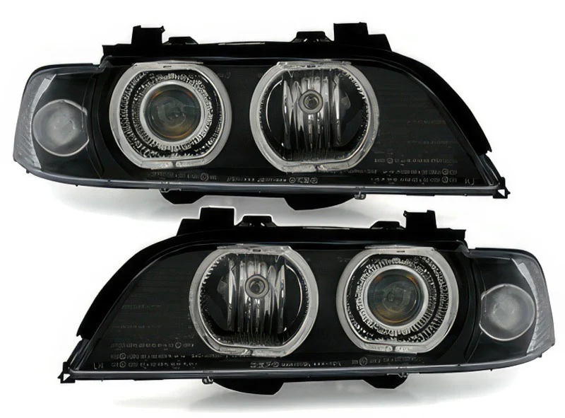 E39 Depo V3 LED Angel Eye Headlights - Xenon Look - Image 2