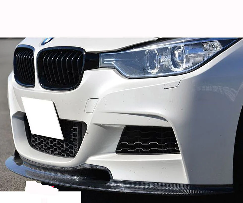 F30 F31 MStyle Evo Carbon Fibre Front Splitter for BMW 3 Series - Image 2