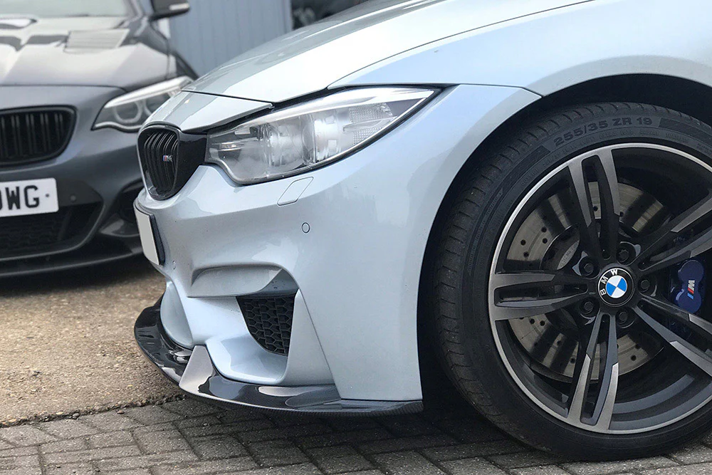 F80, F82 and F83 M3/M4 MStyle V-Type Carbon Front Splitter - Image 2