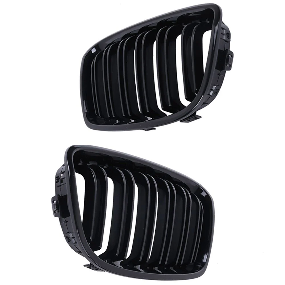 MStyle Twin Slat Gloss Black Kidney Grilles F20 F21 Pre LCI BMW 1 Series - Image 2