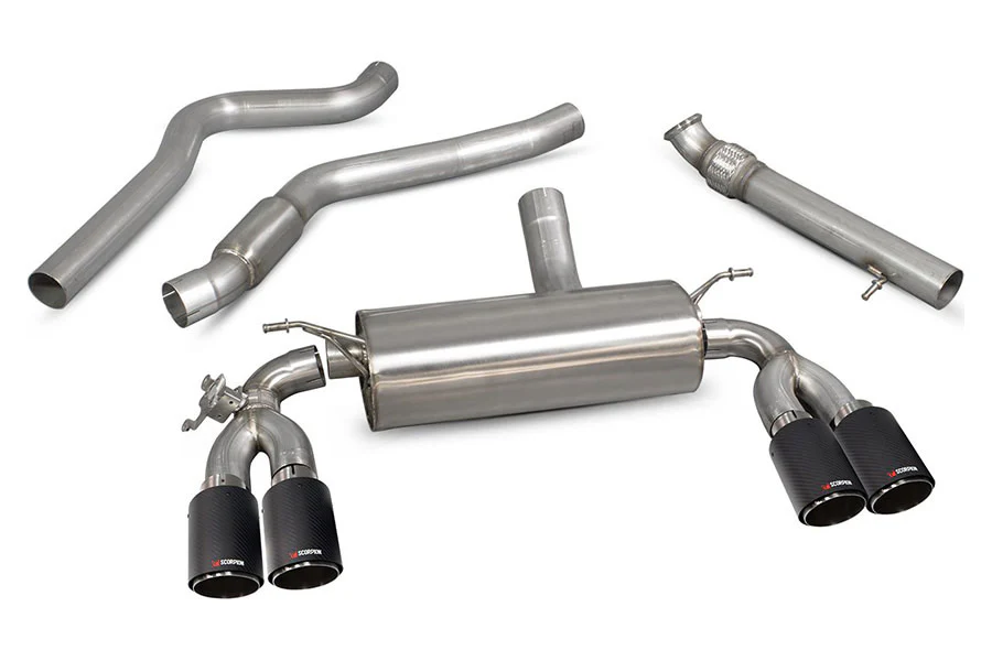 Scorpion Exhaust Cat-Back System with Elect. valve, Ascari tailpipes for M2 F87 Non GPF Model Only - Image 3