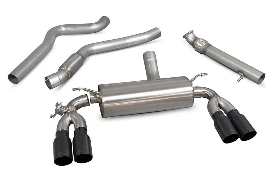 Scorpion Exhaust Cat-Back System with Elect. valve, Daytona black ceramic tailpipes for M2 F87 Non GPF Model Only - Image 2